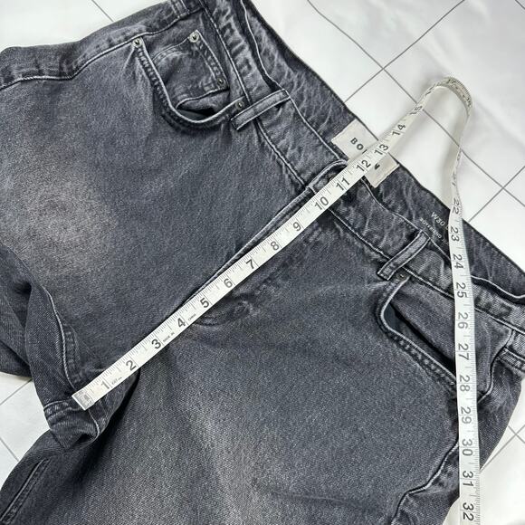 Boden Jeans Womens 30 Washed Black Boyfriend Slouchy Cotton Crop Straight Leg - Picture 11 of 14